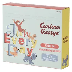 おさるのジョージ 巾着 M 全6種類 6枚セット 巾着袋 スケーター