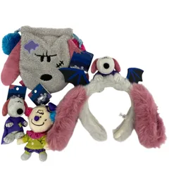 未使用/タグ付/USJ/スヌーピー/ぬいぐるみ大/巾着/カチューシャ/４点セット/RS0581