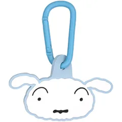 クレヨンしんちゃん ラバーマスコット付きカラビナ キーホルダー シロ スケーター キャラクター