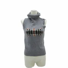 バーバリー ロンドン BURBERRY LONDON ニット セーター ノースリーブ ウール 1 グレー タートルネック /MA7 ■ECD001