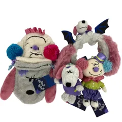 未使用/タグ付/USJ/スヌーピー/ぬいぐるみ小/巾着/カチューシャ/４点セット/RS0582