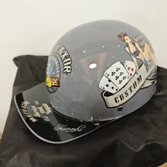 原付ヘルメット 自転車用ヘルメット 半帽 野球帽型 半キャップ ロードバイク 保護帽 バイザー付 四季通用 軽量 トランプ