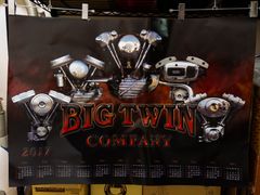 [비매품] BIG TWIN COMPANY 2017 A1 캘린더 Harley-Davidson 빅 트윈 멋진 ☆