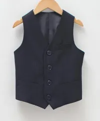 ＜在庫処分＞キッズベスト 男の子 ブラック 単品 120サイズ 子供用 ベスト 秋冬 防寒 bu1