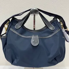 634　kitamura　キタムラ　2way　ショルダーバッグ　ハンドバッグ　ネイビー　レディース　ナイロン　レザー　無地　シンプル　きれいめ　カジュアル　ポケット多数