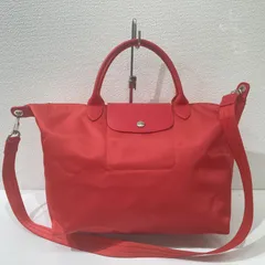 ◉Longchamp◉ ロンシャン　ハンドバッグ　ショルダーバッグ　2wayバッグ　赤　レッド