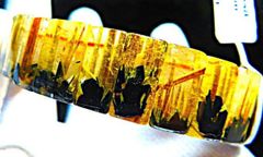 太陽放射ルチルクォーツ バングル17mm幅 厚み6mm 内径18cm 鑑別書付き