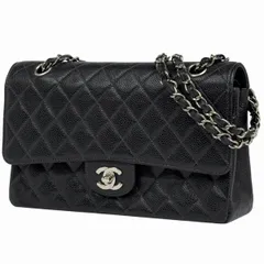 シャネル CHANEL マトラッセ Wフラップ チェーン ショルダーバッグ ココマーク ショルダーバッグ キャビアスキン ブラック A01112 レディース 【中古】