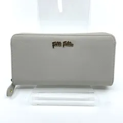 フォリフォリ　Folli Follie ラウンドファスナー長財布　ライトグレー　PVCのサムネイル