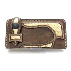 William Walles ウィリアム・ウォレス ブラックレザー長財布 財布