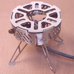 シングルバーナー用ゴトク付き風防☆多種類バーナー対応☆風防効果と調理容器の安定性向上☆ M サイズ