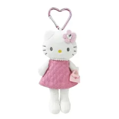 (業者配送) 日本正規品 GoGoGirl ロングダリ hello kitty(ハローキティ) パール ピンクキルティング ONE PIECE ぬいぐるみ キーホルダー