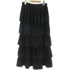 ジャーナルスタンダードレサージュ journal standard L'essage 22AW スカート ロング 36 黒 ブラック ティアード プリーツ /AP