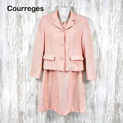 Courreges 9ar ツイードテーラードジャケット パステルピンク - メルカリ