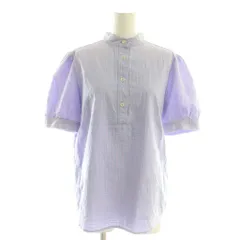 アーペーセー A.P.C. 半袖シャツ バンドカラー チェック 36 紫 パープル /AT ■OSのサムネイル
