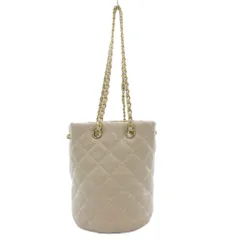 ロペ ROPE MADEMOISELLE 美品 キルティングチェーンドロストミニバッグ ハンドバッグ ベージュ /AE