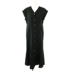 グリーンレーベルリラクシング ユナイテッドアローズ green label relaxing 23SS Oggiコラボ マーメイド ショート スリーブ ワンピース F 黒 ブラック 36261993093 /AQ ■OS