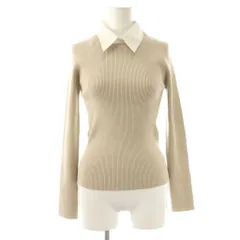 ベースメントオンライン BASEMENT online 2TYPE襟付きリブニット プルオーバー F ベージュ /DF ■OS