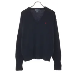 Polo by Ralph Lauren ポロ バイ ラルフ ローレン Vネックウールニットセーター  ネイビー L