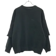 COOTIE×Name クーティ×ネーム 22SS Cellie Crewneck Sweatshirt オーバーサイズレイヤードスウェット  ブラック Mのサムネイル
