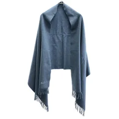 A.P.C アーペーセー ウールフリンジマフラー  ブルーのサムネイル