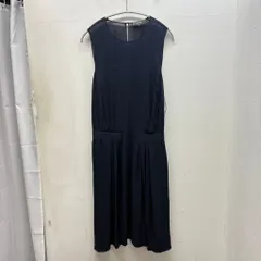 Salvatore Ferragamo サルバトーレフェラガモ Sleeveless Dress ノースリーブワンピース ネイビー size:40 【中目黒B03】のサムネイル