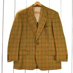 ドーメル DORMEUIL 2つボタン シングル ツイード ジャケット L キャメル ガンクラブチェック 袖口3つ釦 秋冬対応 Furukawa / 6TB004 【送料無料】【中古】【メンズビジネス】202602のサムネイル
