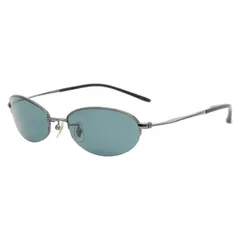 レイバン サングラス オーバル ハーフリム RB3312 シルバー ブラック メタル メンズ Ray-Ban【228-61348】