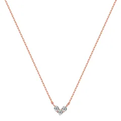 【在庫セール】ネックレス レディース ハートネックレス 三粒 5Aジルコニア 金属アレルギー対応 ペンダント 女性 鎖骨 チェーン 繊細な バレンタイン ギフト ホワイトデー お返し 入学式 卒業式