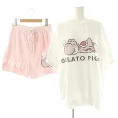 ジェラートピケ gelato pique ×スーパーマリオ ヨッシー ジャガードプルオーバー ショートパンツ セットアップ F ホワイト ピンク /HK ■OS