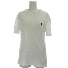 ポロ ラルフローレン POLO RALPH LAUREN Tシャツ カットソー 170/92A 白 ホワイト ラウンドネック ロゴ刺繍 半袖 /GG ■GY60