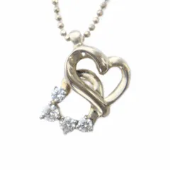 ヨンドシー 4℃ ネックレス アクセサリー Silver925 ラインストーン ハート シルバー色 ■GY11 /MQ