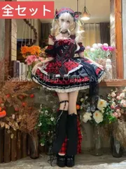【美品★新品未使用】コスプレ衣装 【ロリcat星動】ゴスロリロリータドレアイドル衣ゴシッ地雷赤 CCJS1202P051