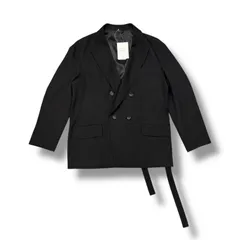 参考上代93,500円 未使用品 UJOH 4-Button Double-Breasted ダブルブレスト ジャケット ユニセックス ウジョー M753-J50-105 ブラック 4 1591A2のサムネイル