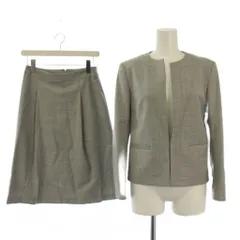 セオリーリュクス theory luxe セットアップ 上下 ノーカラージャケット フレアスカート ひざ丈 38 グレー 03-9904131 03-9907322 /BMのサムネイル