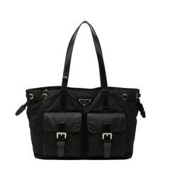 未使用級✨PRADA プラダ 三角ロゴプレート トートバッグ BR3257 黒