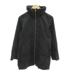 エヴェックス バイ クリツィア EVEX by KRIZIA 美品 マウンテンパーカー ブルゾン ハイネック ドローコード 40 黒 ブラック /YJ ■GY60