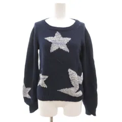 マレーラ MARELLA ニット 長袖 S 紺 ネイビー 星柄 /JSのサムネイル