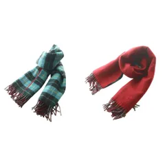 ヴィヴィアンウエストウッド Vivienne Westwood マフラー チェック柄 ターコイズブルー ボルドー /SS ■OS