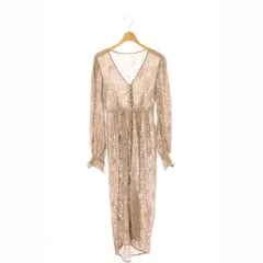 エイミーイストワール eimy istoire 2wayレースワンピース ピンク ロング丈 ミモレ丈 長袖 Vネック F ダスティピンク /YQ ■OS