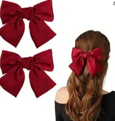 ヘアアクセサリー リボン 大きめ 髪飾り ヘアピン クリップ式 かわいい エレガント