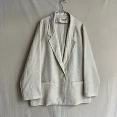 USA製 90s Vintage ジャケット / ユニセックス レディース 20 生成り イージー テーラード ビンテージ O6-02009-9277