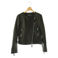 グレースコンチネンタル GRACE CONTINENTAL レースアップライダースジャケット ジップアップ ノーカラー 38 ブラック /DO ■OSのサムネイル