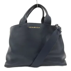 エンポリオアルマーニ EMPORIO ARMANI 2WAY ハンドバッグ ショルダー レザー 紺 ネイビー /JS ■GY61のサムネイル