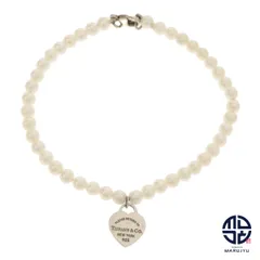 TIFFANY & CO. Tiffany ティファニー 925 シルバー リターントゥティファニー ハートタグ パール ブレスレット ジュエリー アクセサリー ブランド