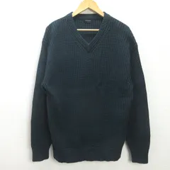 g■ユナイテッドアローズ/UNITED ARROWS GRL Vネックニットセーター【XL】緑/men's/44【中古】■
