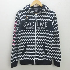 g■スボルメ/SVOLME フルジップパーカー/スポーツウェア【L】紺/men's/40【中古】■