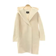 23区 オンワード樫山 コート ウール フーディー ミドル丈 36 オフベージュ /HK ■GY11