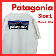 【USA製】古着　パタゴニア　バックプリント　Tシャツ　ホワイト　L