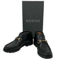 ☆イタリア製☆GUCCI グッチ ホースビット レザー チャッカーブーツ